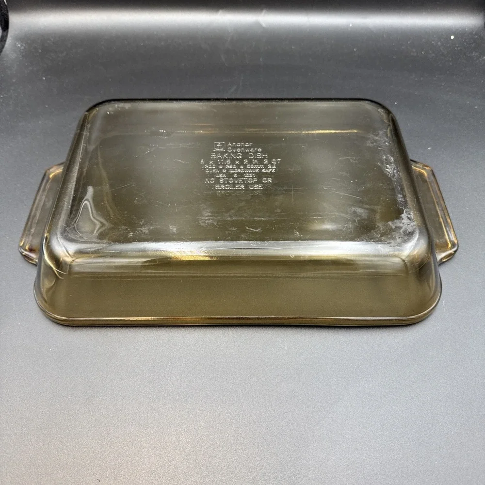 Anchor 2 Qt Amber Rectangular Baking Dish 8 x 11.5 x 2 in. Oven & Microwave Safe